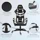 image 6 of Vinsetto Racing Gaming Chair w/ Lumbar Support, Gamer Office Chair, Black White