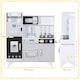 image 5 of AIYAPLAY Kids Play Kitchen, Large Pretend Play Toy Kitchen with Stove Sounds, Microwave, Ice Maker, Coffee Maker, Sink, Stainless Steel Utensils, Cooking Role Play Set for Boys and Girls 3-6 Years