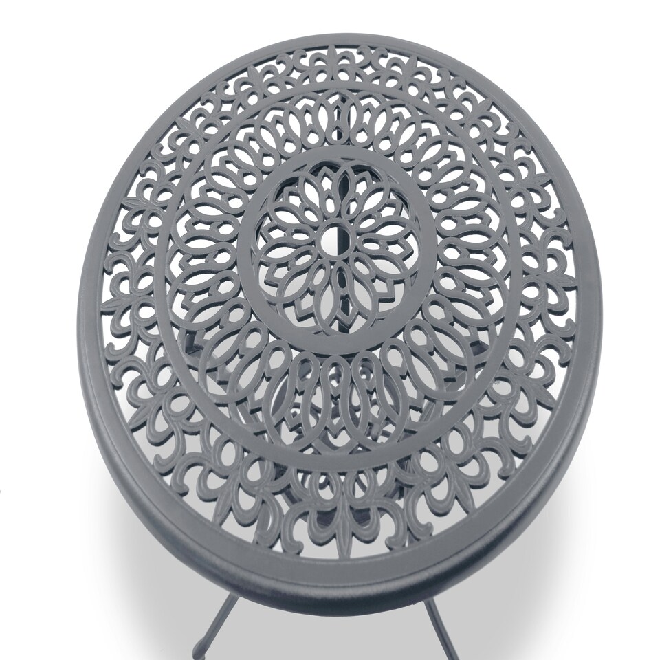image 1 of Centurion Supports POSITANO Garden and Patio Grey Cast Aluminium Bistro Table