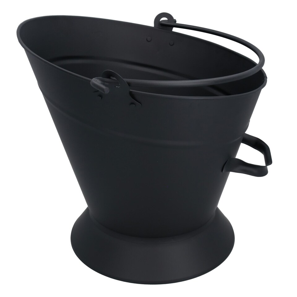 image 1 of Waterloo Style Black Coal Log Burner Scuttle Bucket Wide Mouth Fire Fireplace
