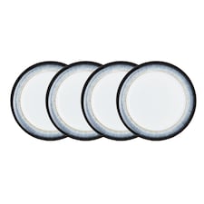 Dinner Plate Set: 4 x 28cm Denby Halo Dinner Plates, Stoneware