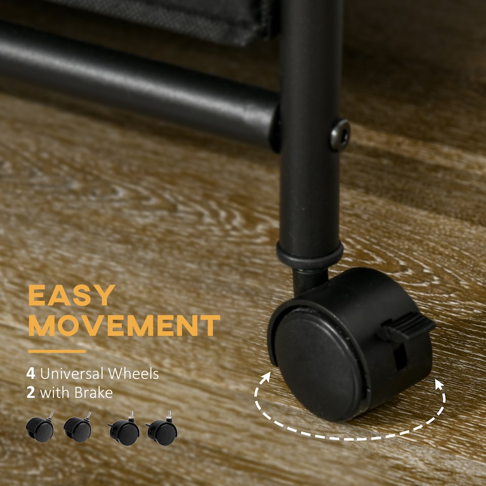 image 1 of HOMCOM Industrial Hanging Clothes Rail, Clothes Rack with 6 Fabric Drawers, Open Wardrobe Organiser for Hallway, Bedroom and Closet, Rustic Brown