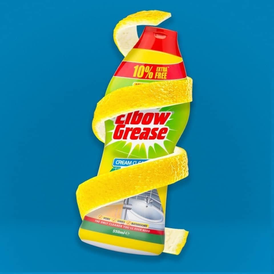 image 1 of Elbow Grease Cream Cleaner Tough Stubborn Stain Remover Lemon Fresh 540G