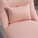 image 8 of HOMCOM Fabric Single Sofa Upholstered with Pillow Wood Leg Pink Pink