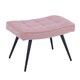 image 4 of Vera Fabric Occasional Living Room Modern Accent Chair with Footstool (Pink)