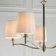 image 5 of Ortona Vintage Pendant 5 Light Bright Nickel White Fabric Shades
