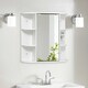 image 4 of Living and Home Wall Mount Bathroom Mirror Cabinet - White