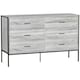 image 1 of Vida Designs Brooklyn 6 Drawer Chest of Drawers Industrial Bedroom Storage, Grey