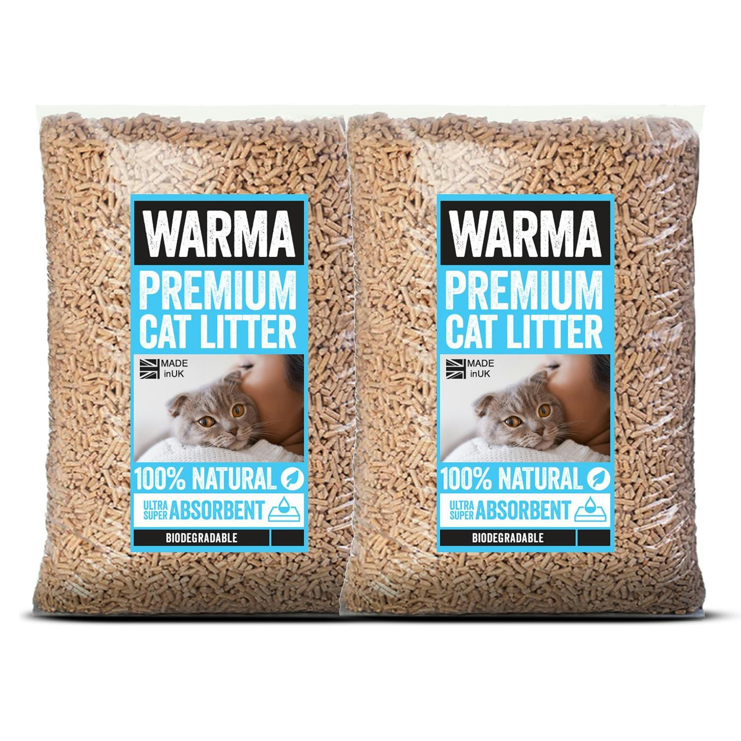 Warma wood pellets cat litter - 40l