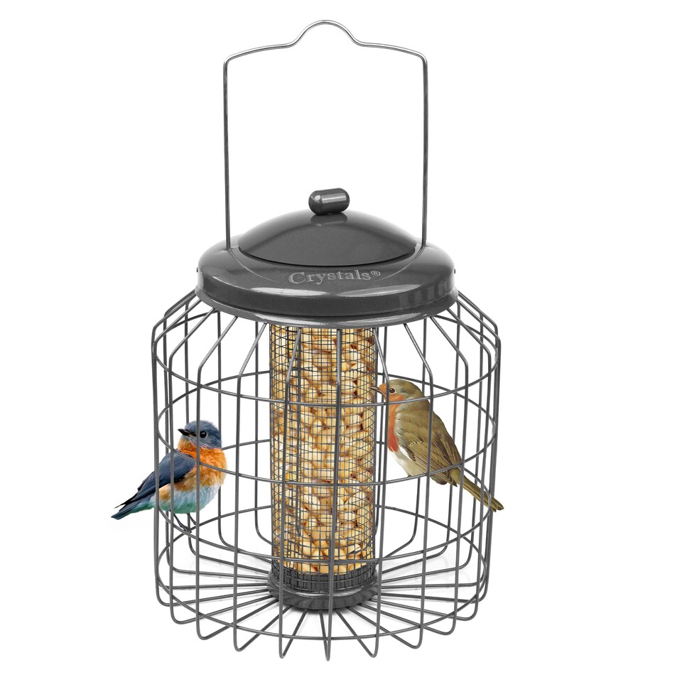 image 1 of Squirrel Proof Hanging Bird Nut Peanut Feeder Heavy Duty Garden Wild Birds