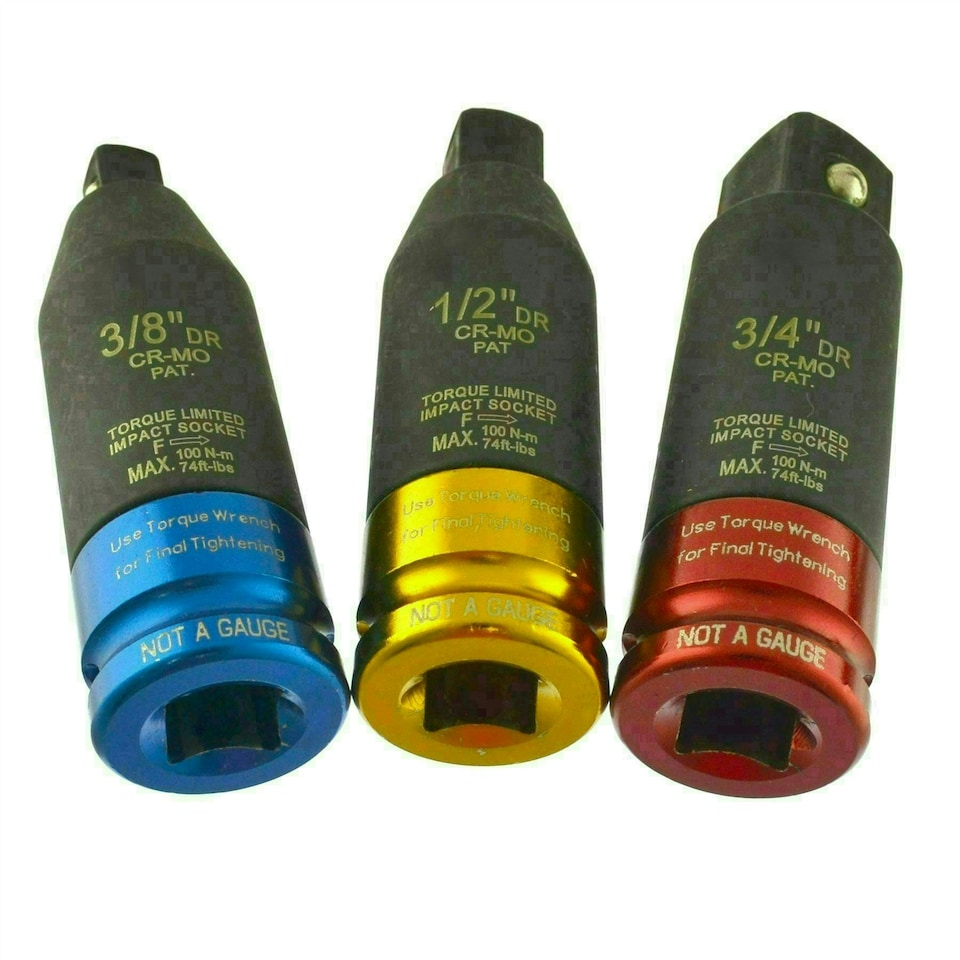 image 1 of Pre Set Torque Limited Impact Socket Adaptors 3/8" / 1/2" / 3/4" Drive AN045