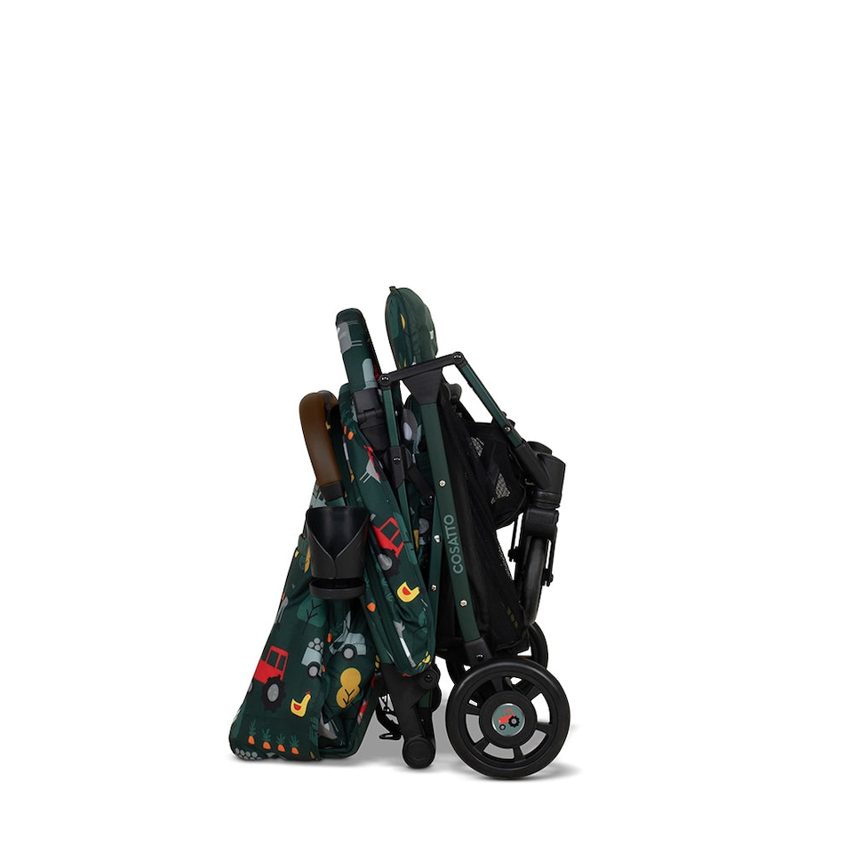 image 1 of Cosatto Woosh 4 Stroller Lightweight Compact Pushchair from Birth, UPF100+ Hood, Raincover | Green | Old Macdonald