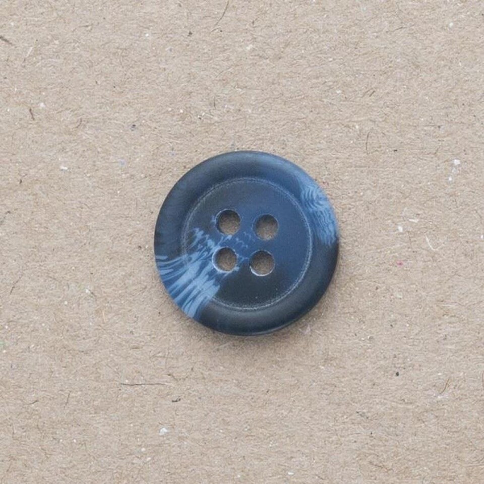 Minerva Navy Blue Round Plastic Buttons for Dressmaking - 30mm - per value pack of 25