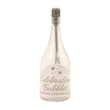 Champagne Bottle Bubbles Silver