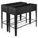 image 1 of Harbour Housewares Elevated Raised Garden Beds with Legs & Storage Shelf - Anthracite - Pack of 2 | Black | Anthracite
