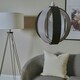 image 3 of ValueLights Black And Grey Modern Fabric Globe Ceiling Pendant Light Shade