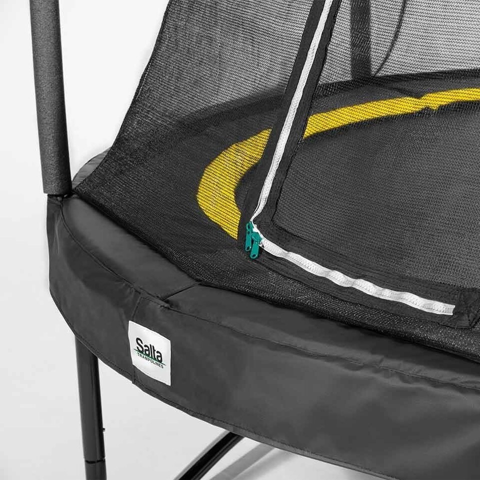 image 1 of 12ft Salta Black Round Comfort Edition Trampoline with Enclosure