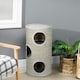 image 6 of PawHut Cat Barrel Tree Tower with Sisal, Cosy Platform, Light Grey