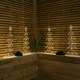 image 2 of Set of 4 80cm Light up Christmas Tree Path Lights with 400 Warm White LEDs