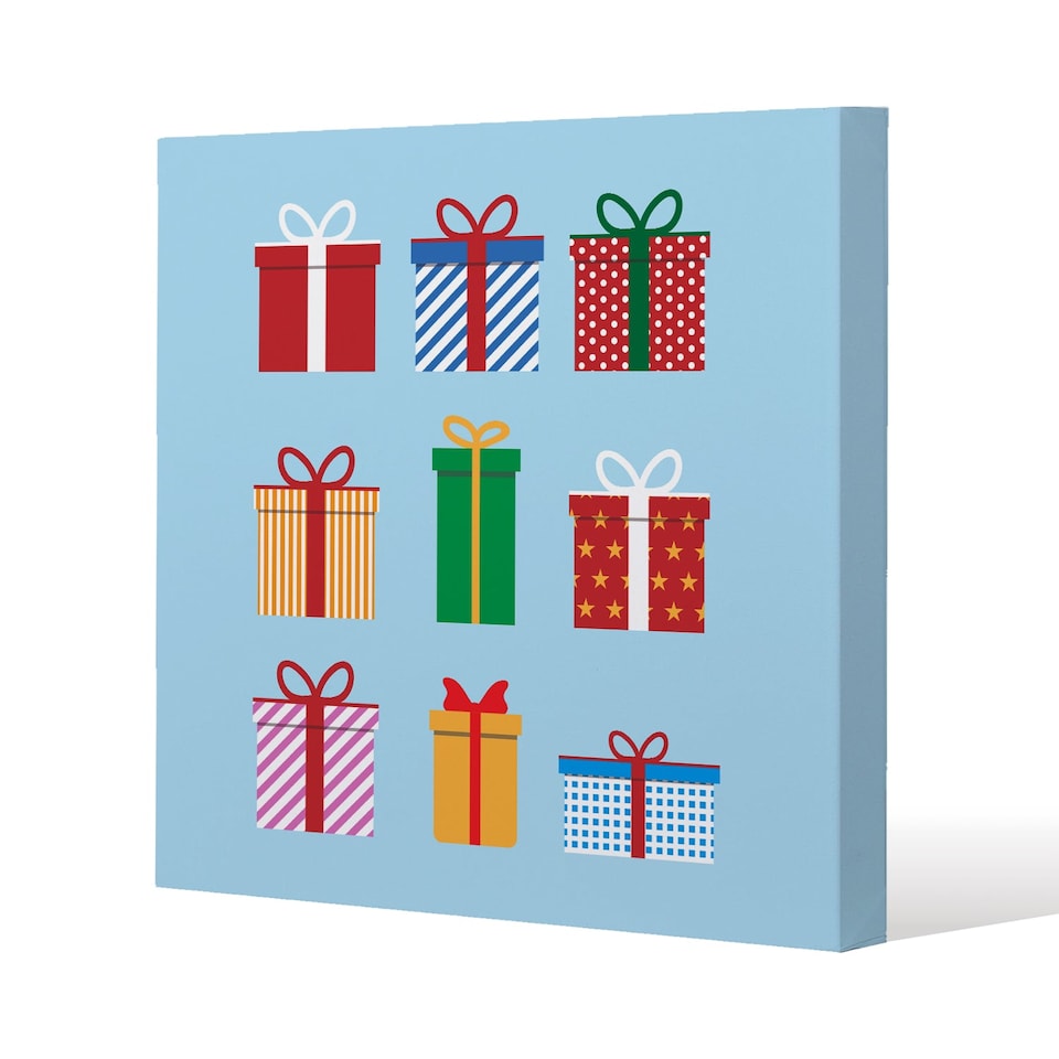 Gift boxes (canvas) / 46 x 46 x 4cm | Multi