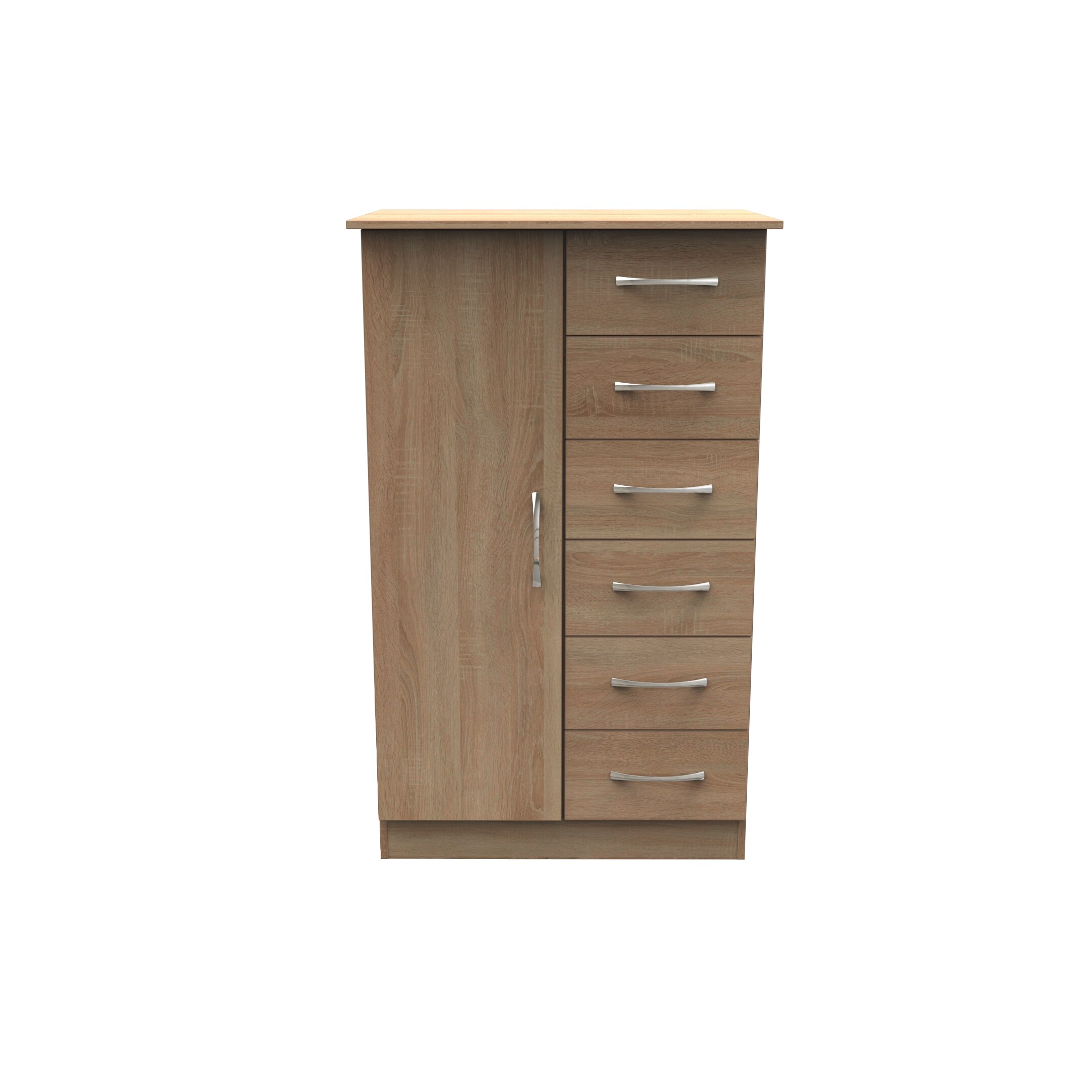Hampshire 1 Door 5 Drawer Childrens Wardrobe in Bardolino Oak