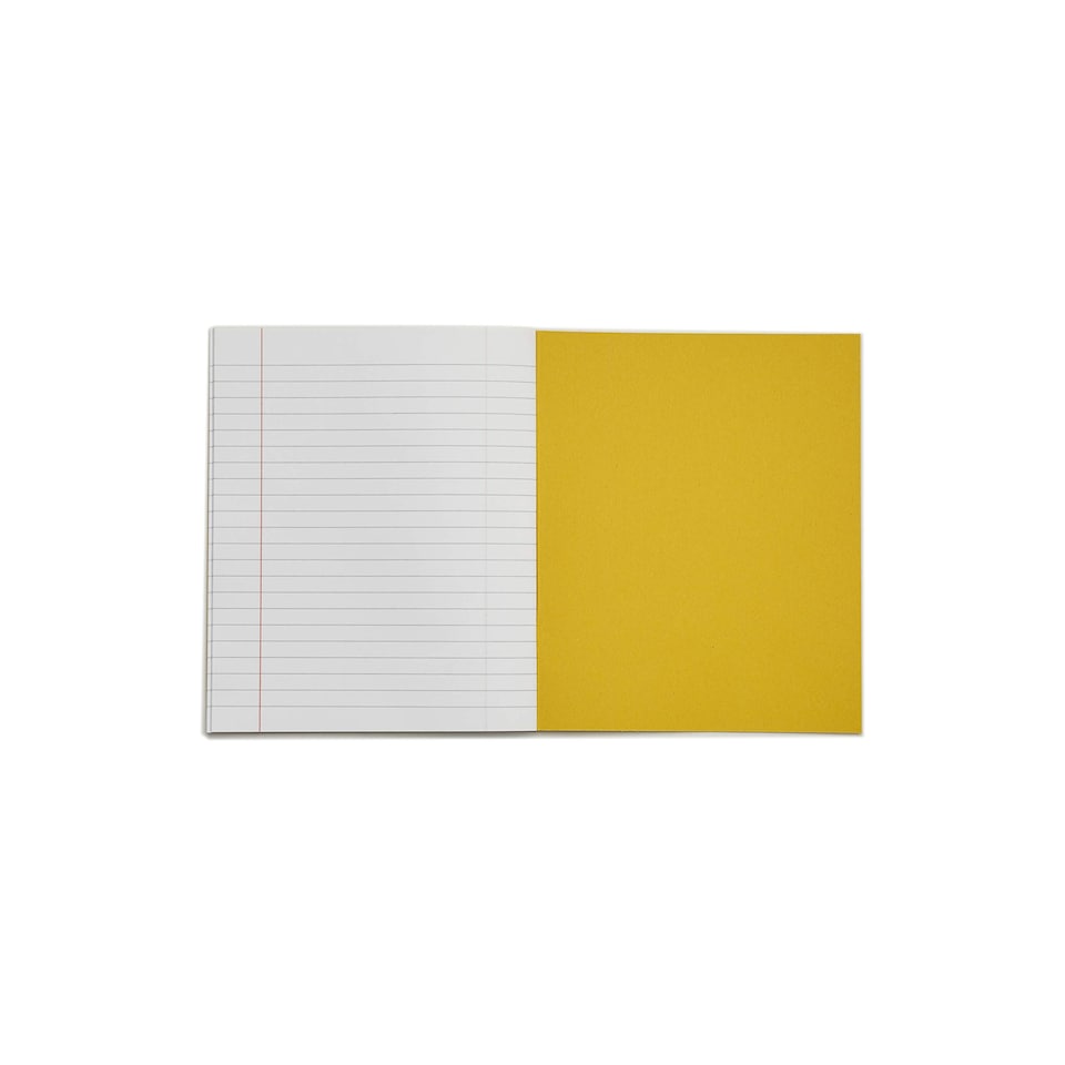 image 1 of Rhino 48 Page 8mm Lined with Margin Exercise Book Yellow 8 x 6.5in 10 Pack