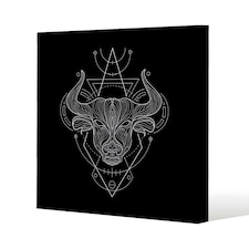 Zodiac taurus geometric (canvas) 114 x 114 x 4cm