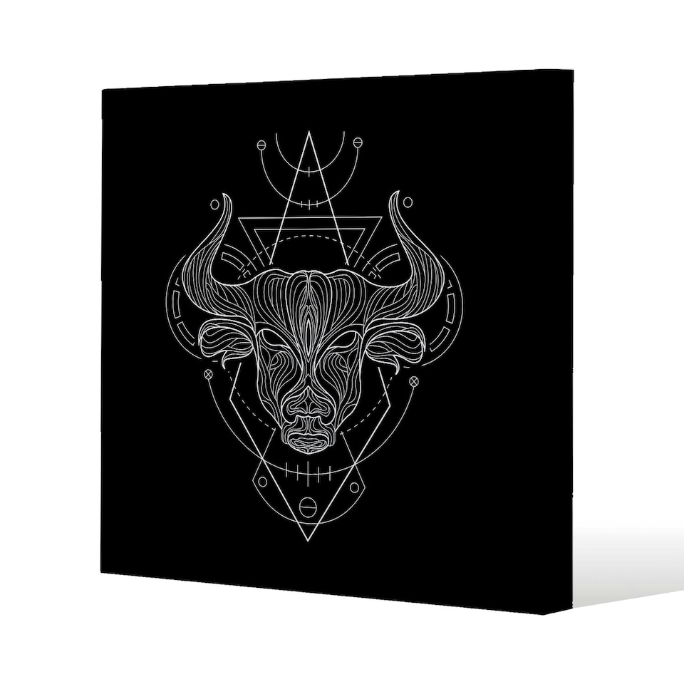 Zodiac taurus geometric (canvas) 114 x 114 x 4cm