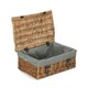 image 1 of 35cm Double Steamed Wicker Picnic Basket with Lining Grey | Grey | One Size