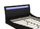 image 5 of Orion LED Lights Headboard Gaming Style Black Faux Leather Bed Frame (Small Double) | Black | Black | Small Double