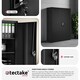image 5 of Filing Cabinet - 4 adjustable shelves, lockable, 140 x 90 x 40 cm Black
