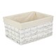 image 7 of White Scandi Storage Basket with White Lining White | White | M