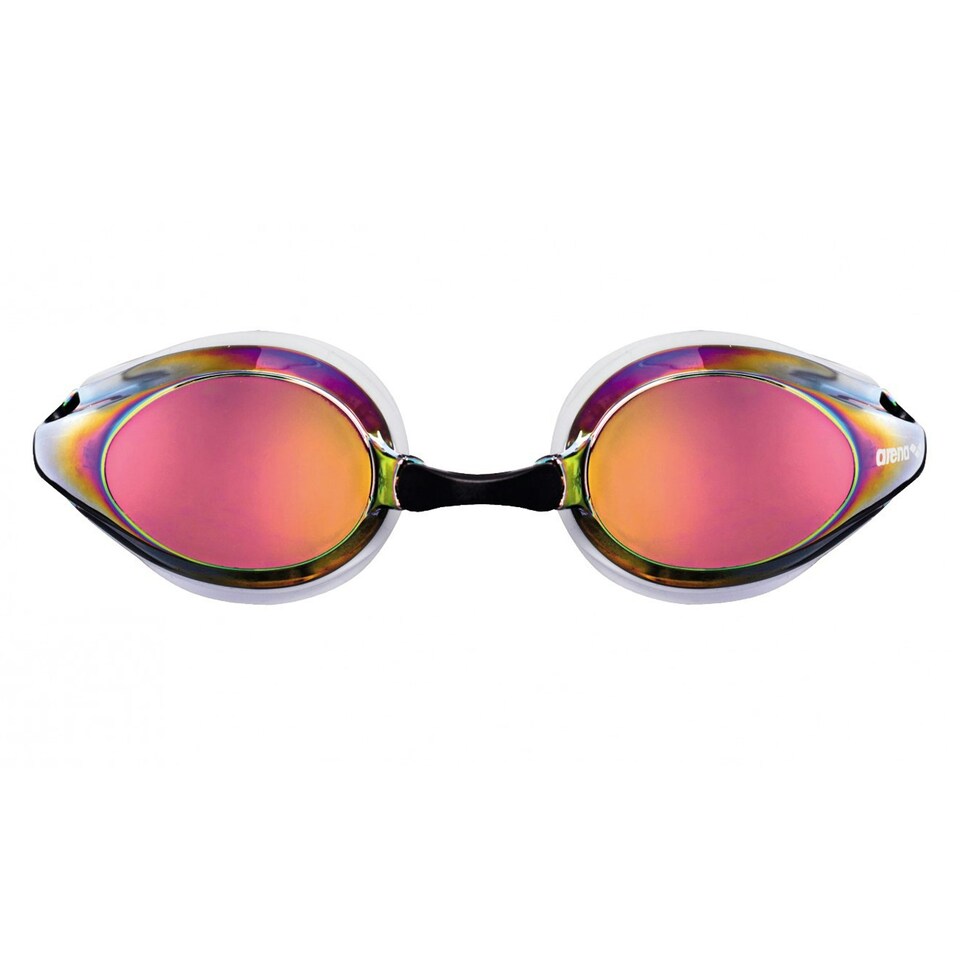 image 1 of Arena Unisex Adult Tracks Mirror Swimming Goggles - White/Copper/Black - One Size
