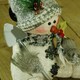 image 5 of 30cm Christmas Indoor Grey Sitting Snowman - Spade