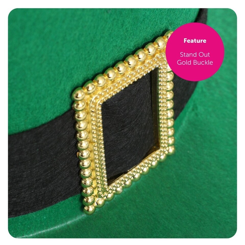 image 1 of Irish Buckle Trilby Hat Green | One Size