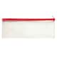 image 1 of Janrax 13x5" Red Zip Clear Exam Pencil Case
