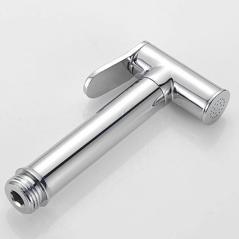 image 1 of Thermostatic Bidet Shower Spray Kit Chrome Brass Handheld Bathroom Mixer UK