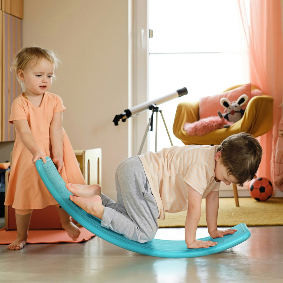image 1 of ZONEKIZ Balance Board, Kids Wobble board, Montessori Nursery Toy for 3-6 Years