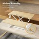 image 8 of VonHaus Height Adjustable Bamboo Standing Desk Converter, 80cm Length Multi | Light Wood