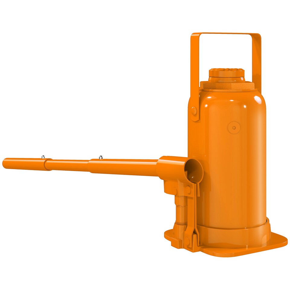image 1 of HOMCOM 12 Tonne Hydraulic Bottle Jack with 19-37 cm Lifting Range, Heavy Duty Portable Compact Car Jack Lift with Saddle and 3 Section Handle for Pickup, Truck, Auto Repair Maintenance, Orange