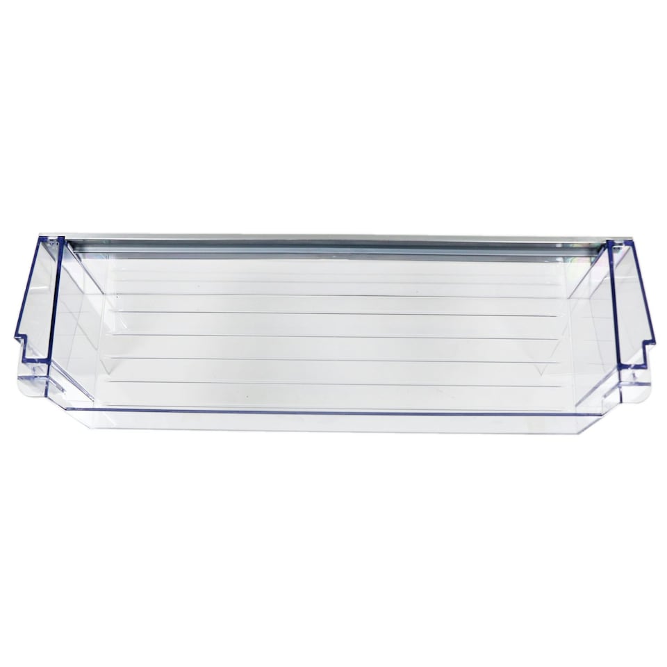 image 1 of SPARES2GO Lower Door Bottle Shelf Bottom Rack for Neff Fridge Freezer (420 x 120 x 100 mm) Clear