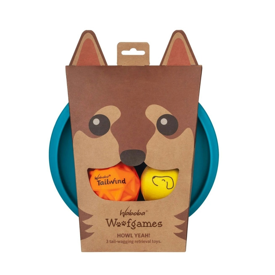 image 1 of Waboba Woofpack Dog Ball Set - Brown - One Size