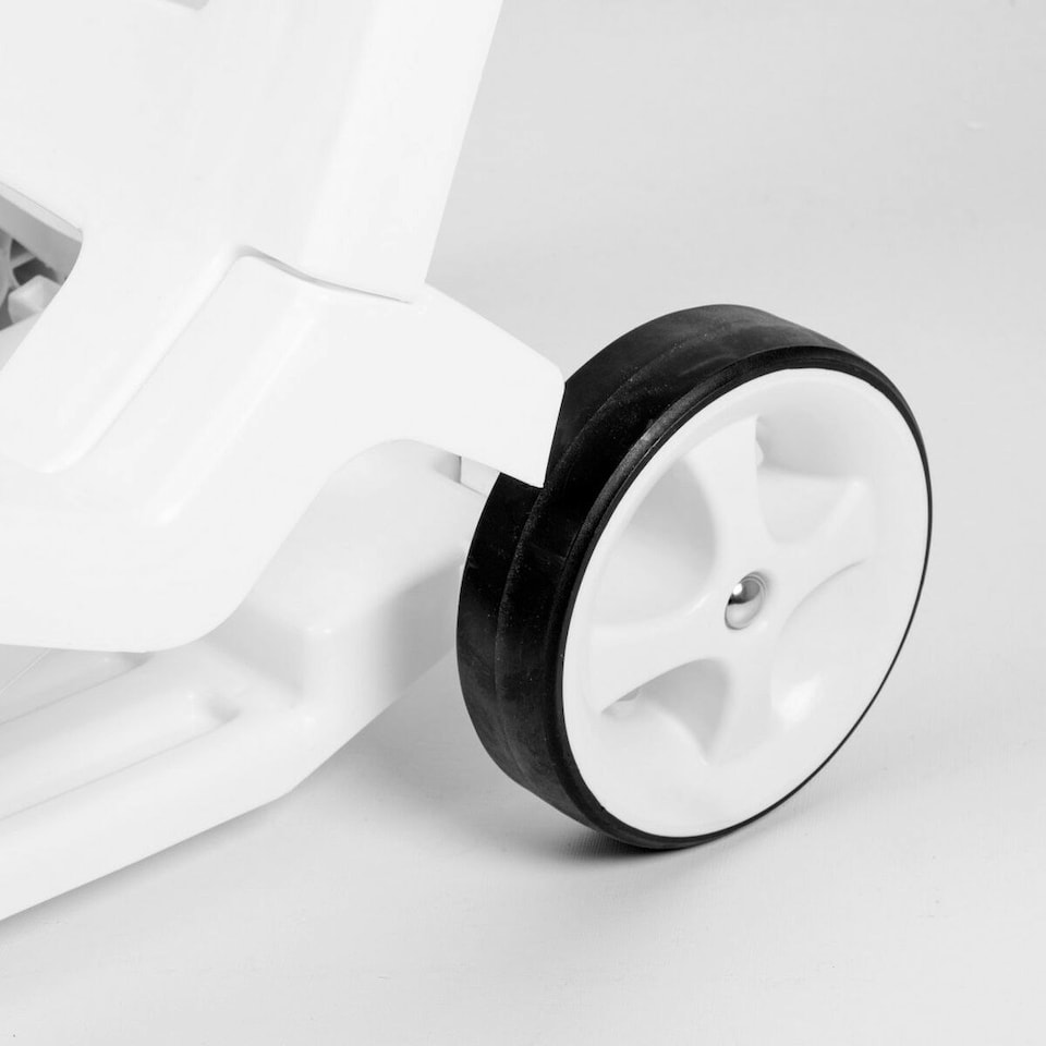 image 1 of Beach Chair Aktive White Wheels 40 x 84 x 44 cm (2 Units) N/A