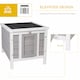 image 3 of PawHut Rabbit Hutch, Bunny Cage Outdoor Wooden House w/ Asphalt Roof, Grey