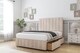 image 4 of Sloomy Langston Sand Naples Divan Bed Base No Drawers With 54 Inch Floor Standing Headboard & 12 Inch Matching Footboard | Cream | Sand | Double | 1