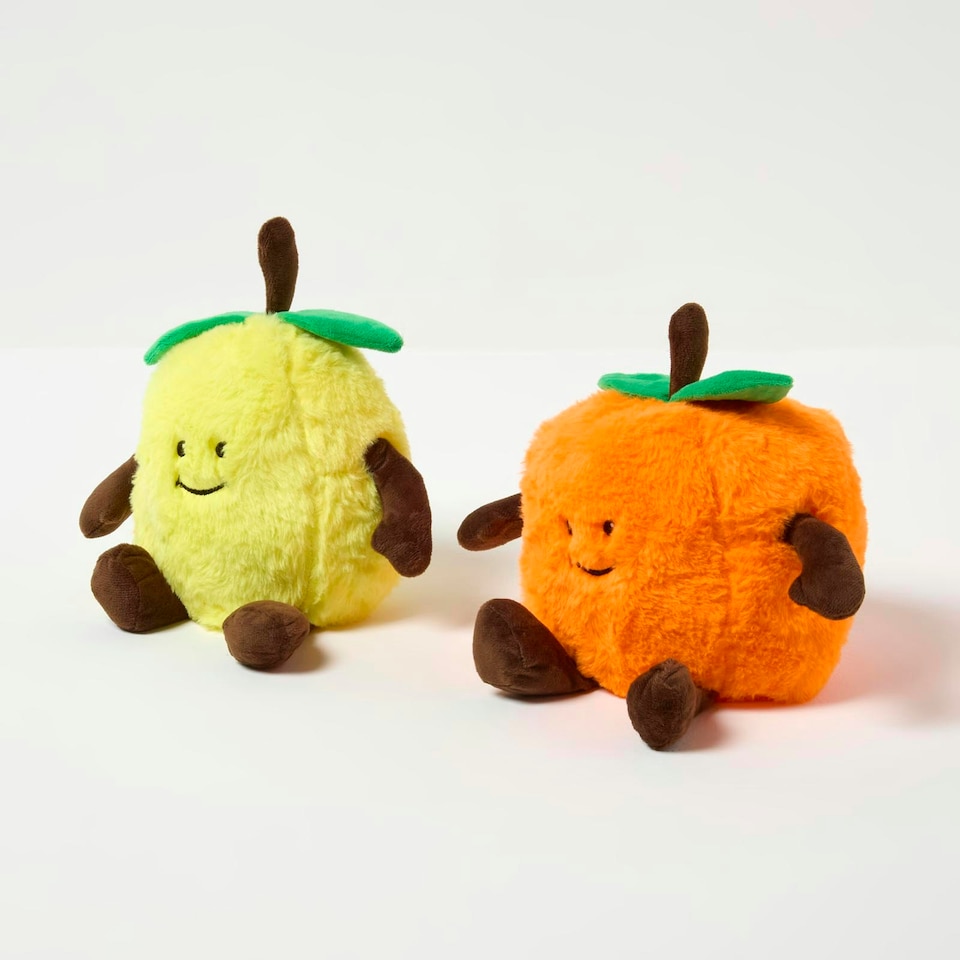 image 1 of Homescapes Lemon and Orange Doorstop Set of 2