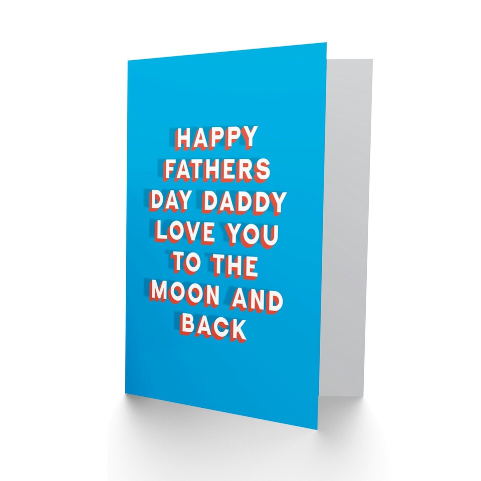 image 1 of Love Dy Moon Back Sincere Loving Fathers Day Dad Card