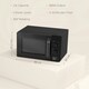 image 7 of HOMCOM 23L Solo Manual Microwave Oven with 5 Levels, Timer, Black