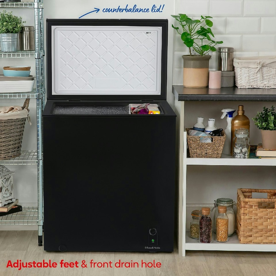 image 1 of Russell Hobbs RH198CF0E1B Chest Freezer 198L Freestanding Black 5 Year Guarantee Black