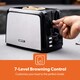 image 4 of GEEPAS 2 Slice Toaster, 1.7L Kettle & 20L Microwave Oven Combo Black